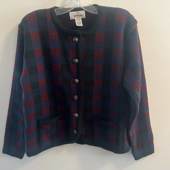 Worthington Industries Sweaters - VINTAGE Worthington Cardigan Women’s Medium Multicolor V Neck Knit Button Up